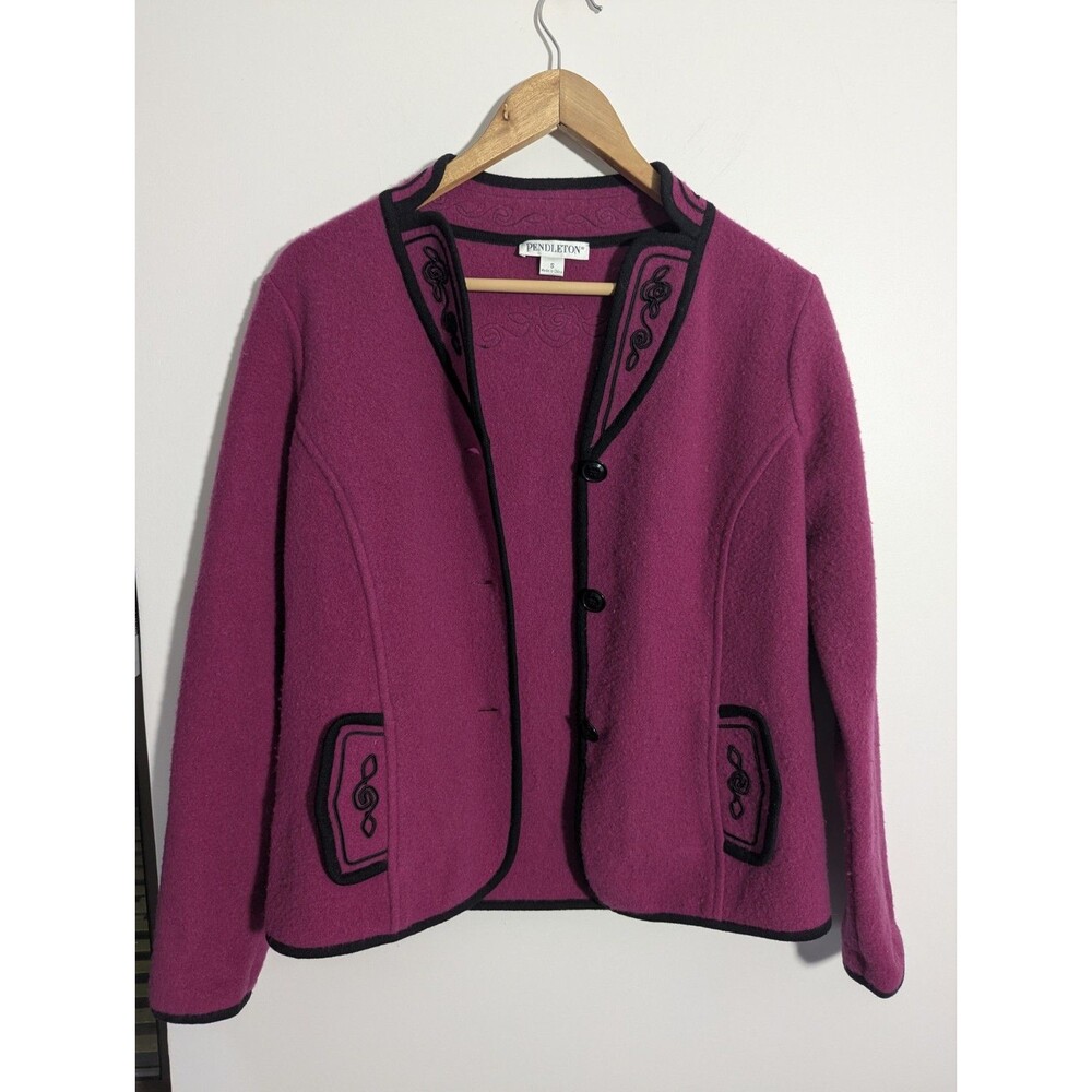 Pendleton 100 percent Lambs Wool Women's Pink Coat Small